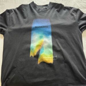 Men’s All Saints T-Shirt, black Large